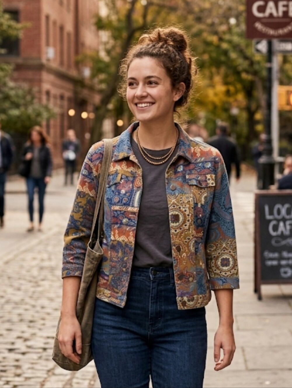 Appleseed's Boho Paisley Floral Print Jacket